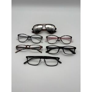 Reading Glasses Lot 6 Different Designs Plastic & 1 Metal Frame New & Used +1.50